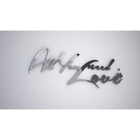 All you need is Love - napis 3 d na ścianę 