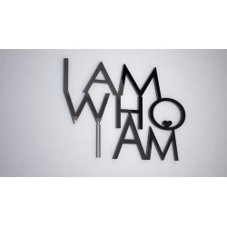 I am who I am - napis 3 d na ścianę 
