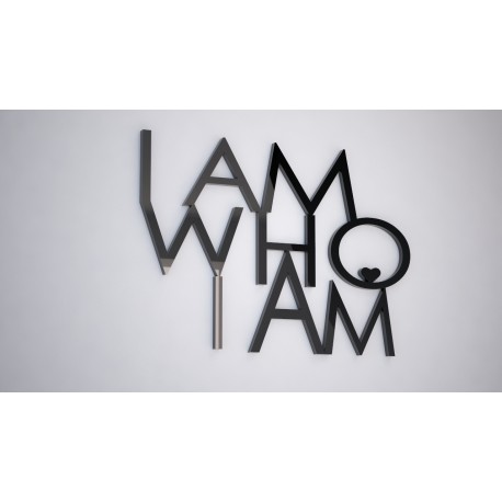 I am who I am - napis 3 d na ścianę 