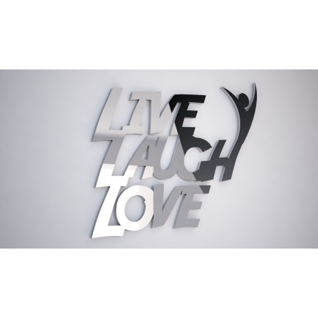 LIVE LAUGH LOVE - napis 3 d na ścianę 