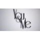 YOU & ME - napis 3 d na ścianę 