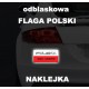 Naklejka Odblaskowa Flaga Polski - Flaga Kibica na samochód