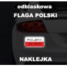 Naklejka Odblaskowa Flaga Polski - Flaga Kibica na samochód