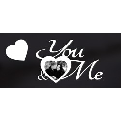 You And me - napis 3 d na ścianę 