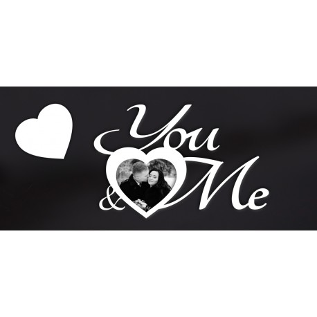 You And me - napis 3 d na ścianę 