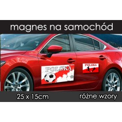 Naklejka Odblaskowa Flaga Polski - Flaga Kibica na samochód