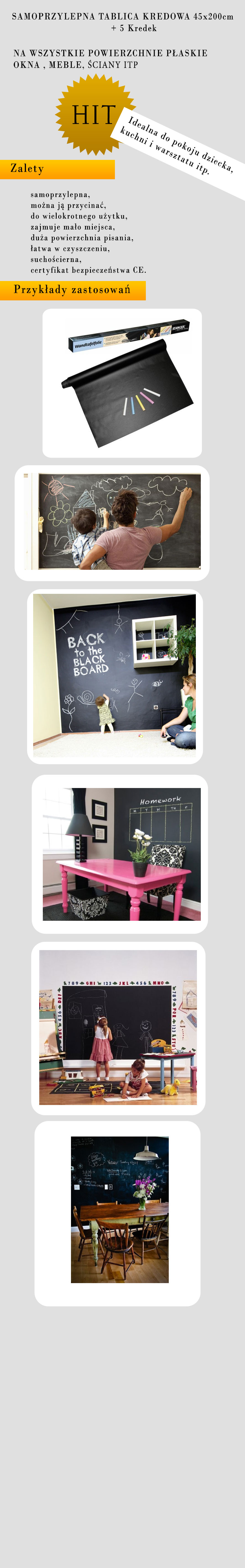 tablica kredowa samoprzylepna